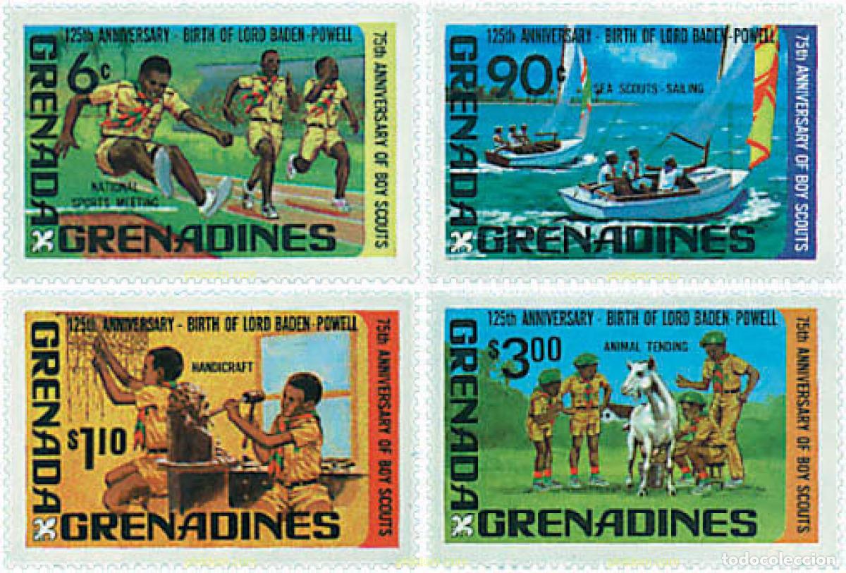 Sellos: 38856 MNH GRANADA GRANADINAS 1982 75 ANIVERSARIO DEL ESCULTISMO