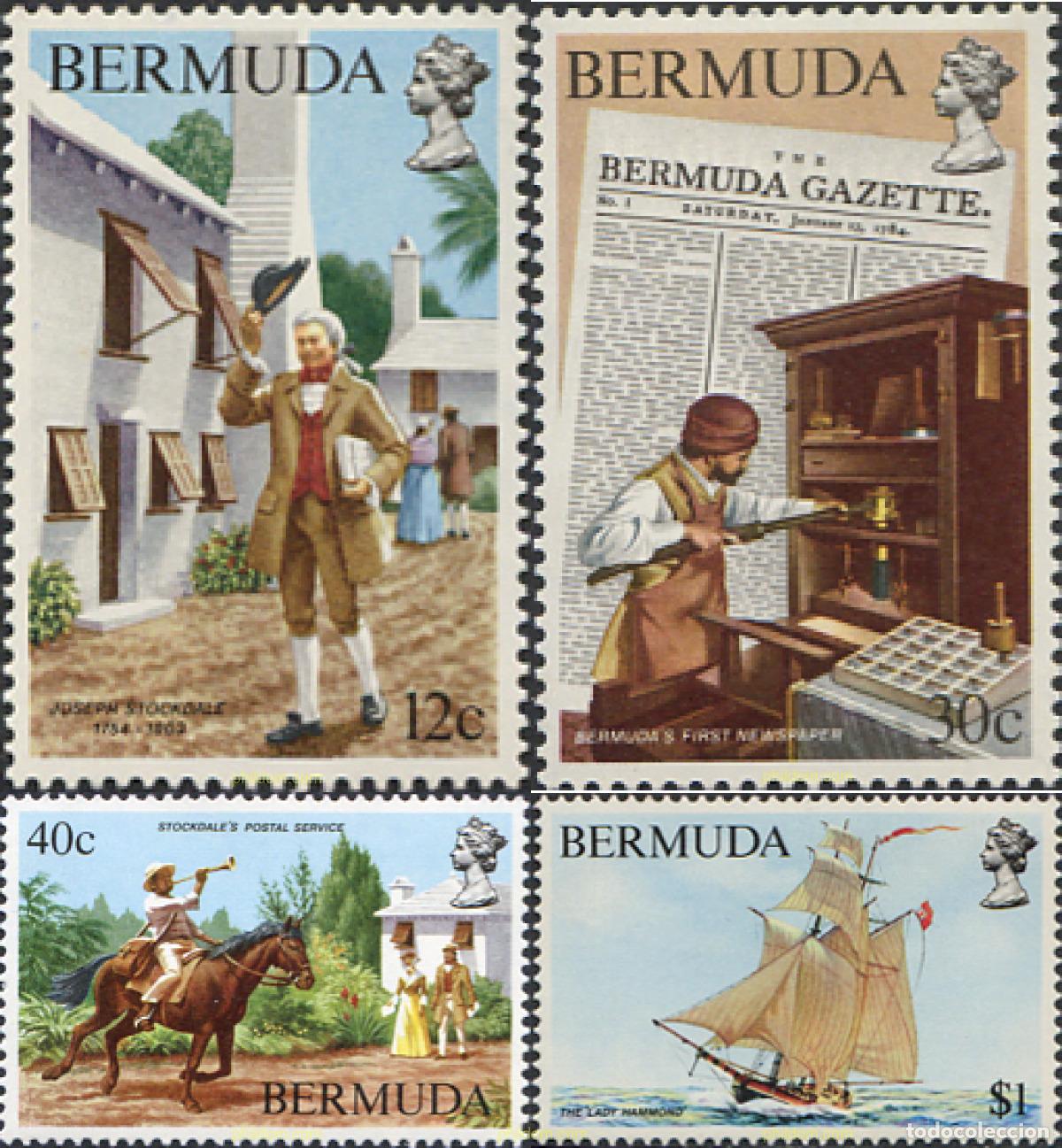 Sellos: 29553 MNH BERMUDAS 1984 ANIVERSARIO DEL PRIMEER PERIODICO EN BERMUDAS