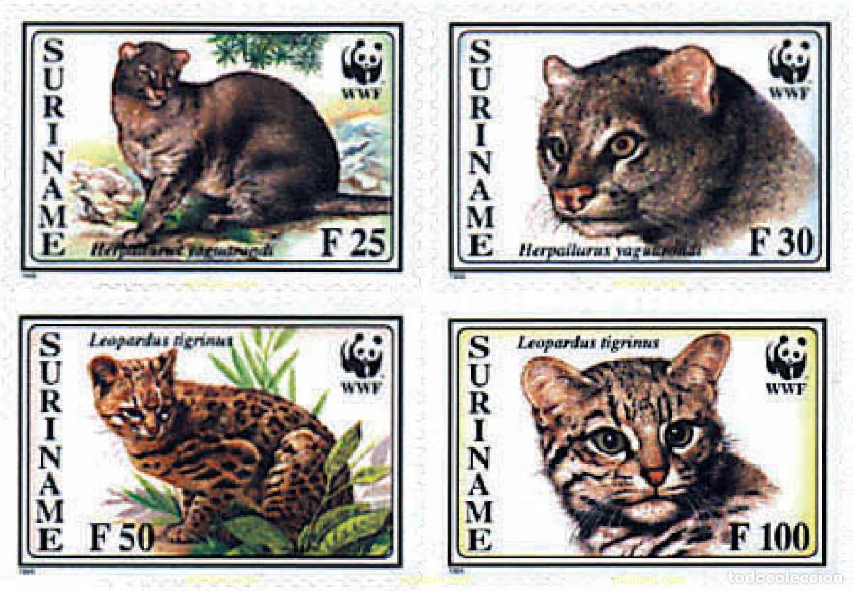 Sellos: 74139 MNH SURINAM 1995 YAGUARUNDI, GATO TIGRE