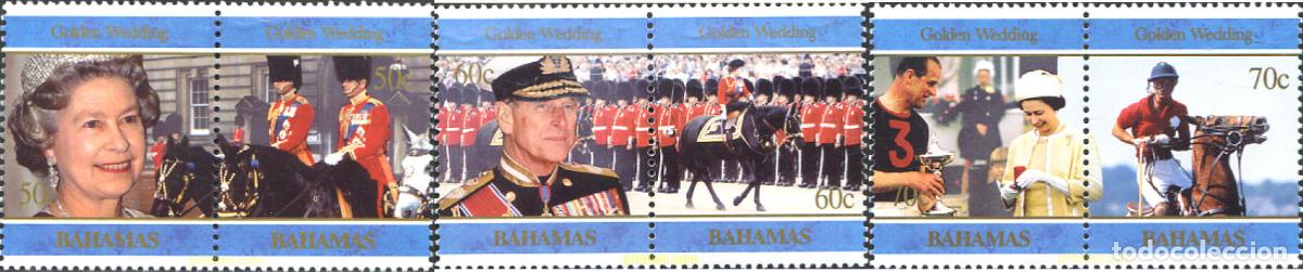Sellos: 289817 MNH BAHAMAS 1997 BODAS DE ORO DE ISABEL II.