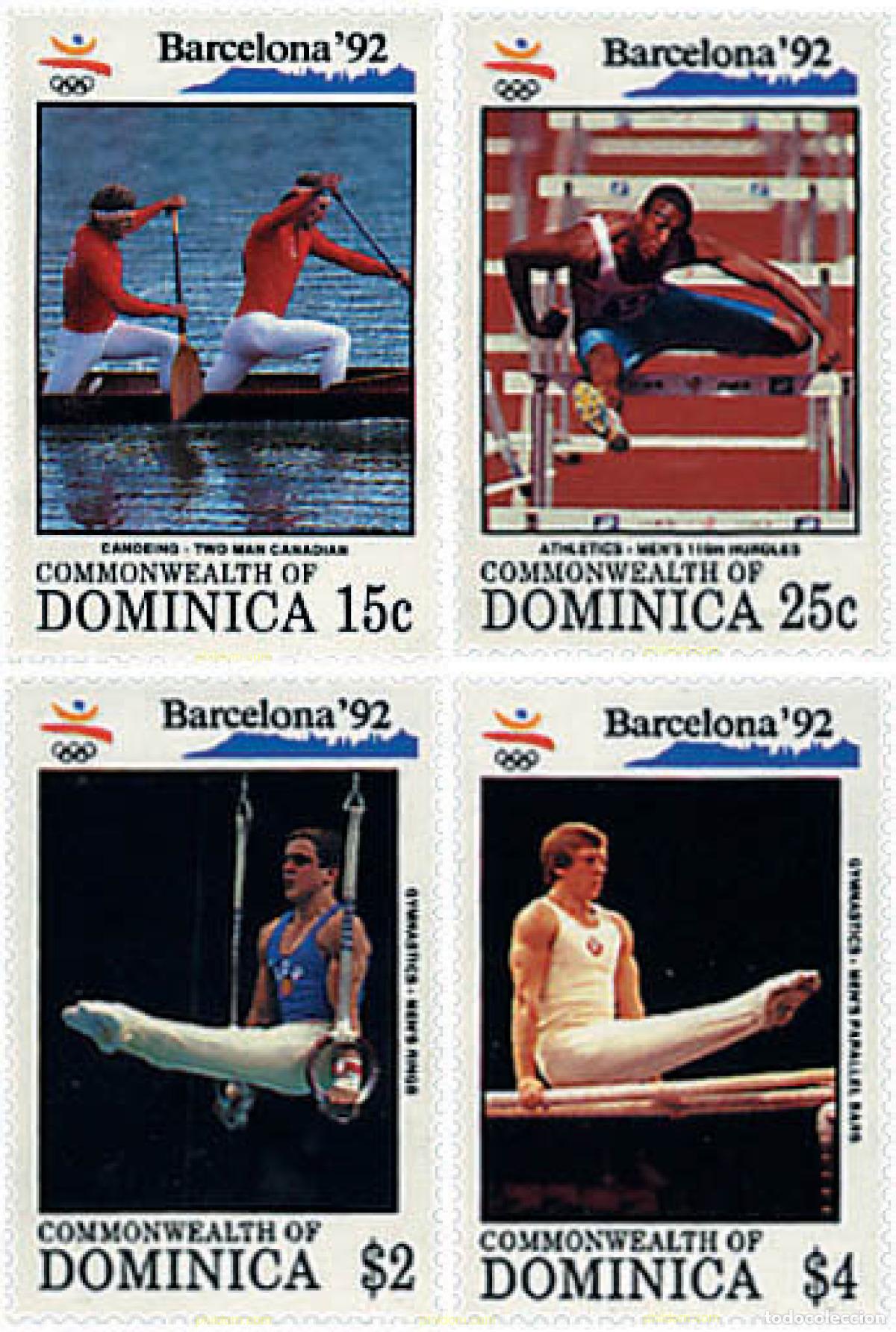 Sellos: 257988 MNH DOMINICA 1992 25 JUEGOS OLIMPICOS VERANO BARCELONA 1992
