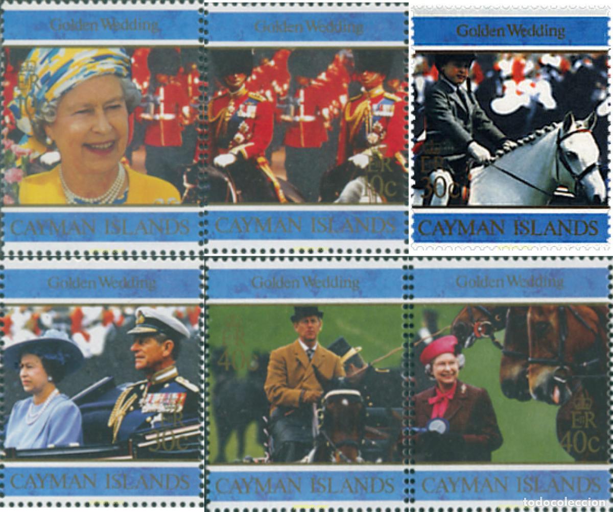 Sellos: 70273 MNH CAIMAN Islas 1997 BODAS DE ORO DE LA REINA ISABEL II Y EL PRINCIPE FELIPE