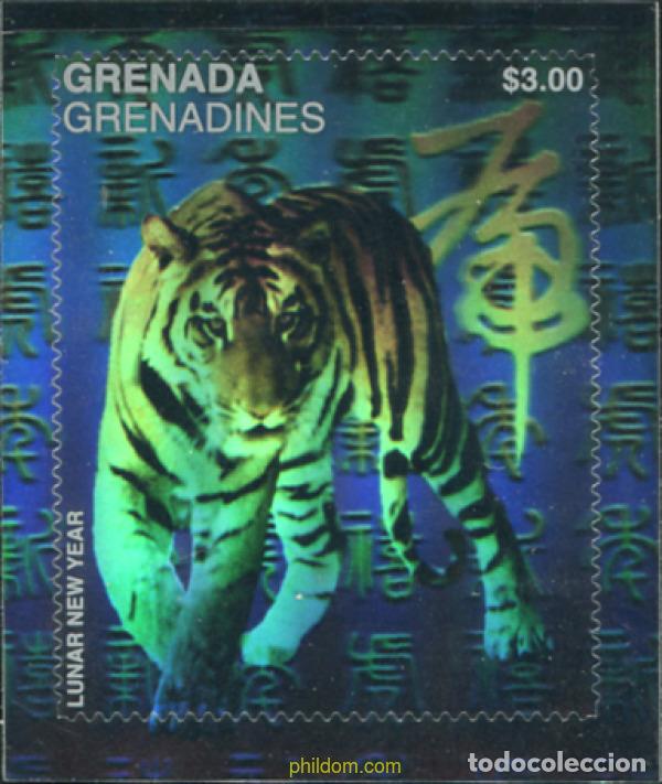 Sellos: 41820 MNH GRANADA GRANADINAS 1998 A&Ntilde;O LUNAR CHINO - A&Ntilde;O DEL TIGRE