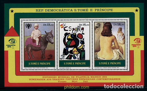 Sellos: 42069 MNH SANTO TOME Y PRINCIPE 1984 ESPA&Ntilde;A 84. EXPOSICION FILATELICA INTERNACIONAL