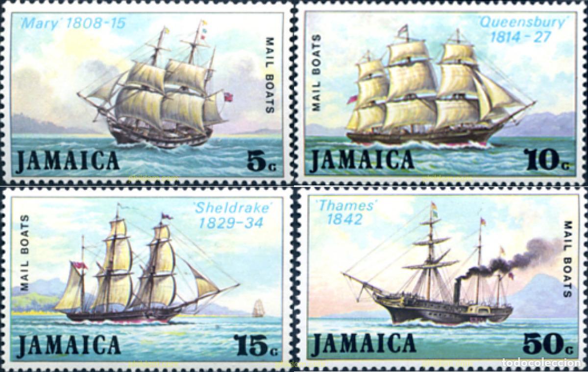 Sellos: 40598 MNH JAMAICA 1974 BARCOS POSTALES