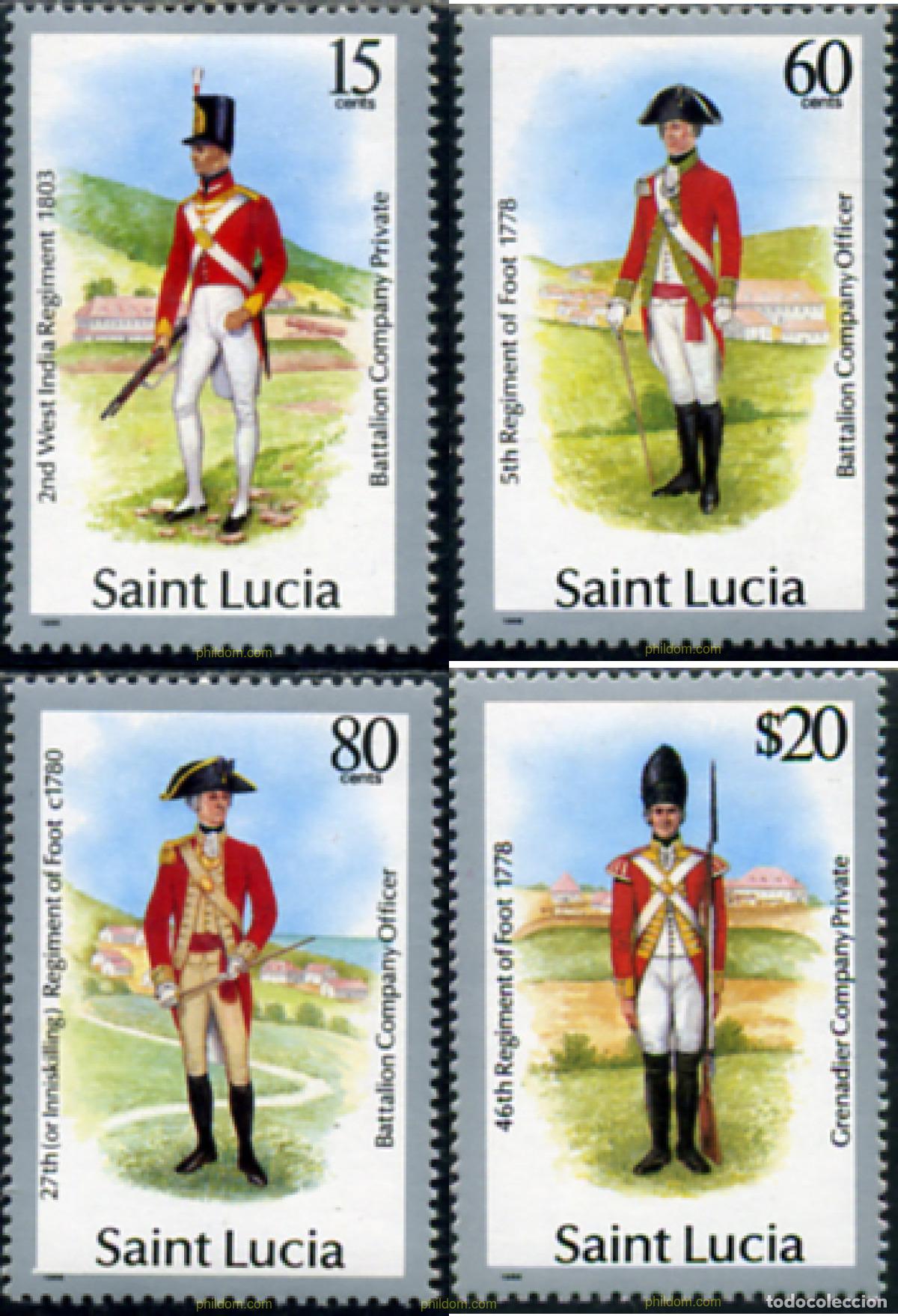 Sellos: 249564 MNH SANTA LUCIA 1987 SERIE BASICA