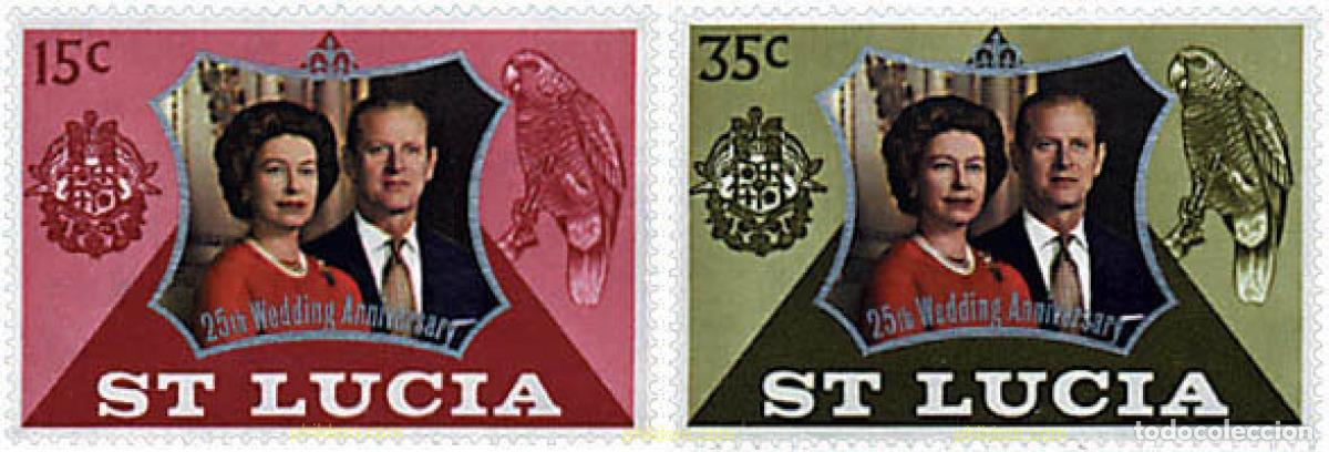 Sellos: 36935 MNH SANTA LUCIA 1972 BODAS DE PLATA DE ISABEL II