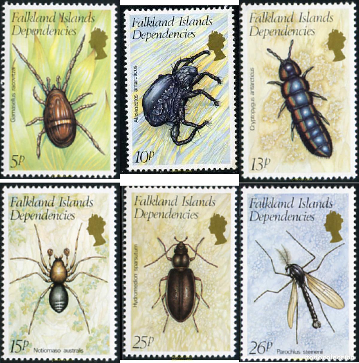 Sellos: 86965 MNH FALKLAND. Dependencias 1982 INSECTOS