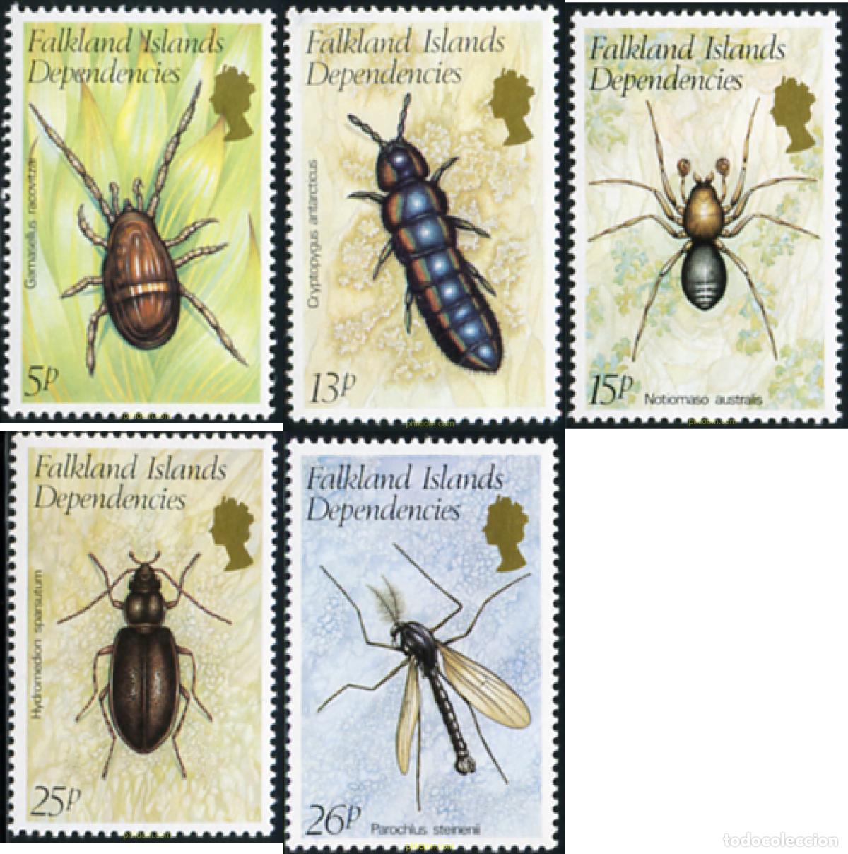 Sellos: 209761 MNH FALKLAND. Dependencias 1982 INSECTOS