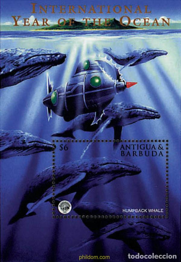 Sellos: 47037 MNH ANTIGUA Y BARBUDA 1998 A&Ntilde;O INTERNACIONAL DE LOS OCEANOS
