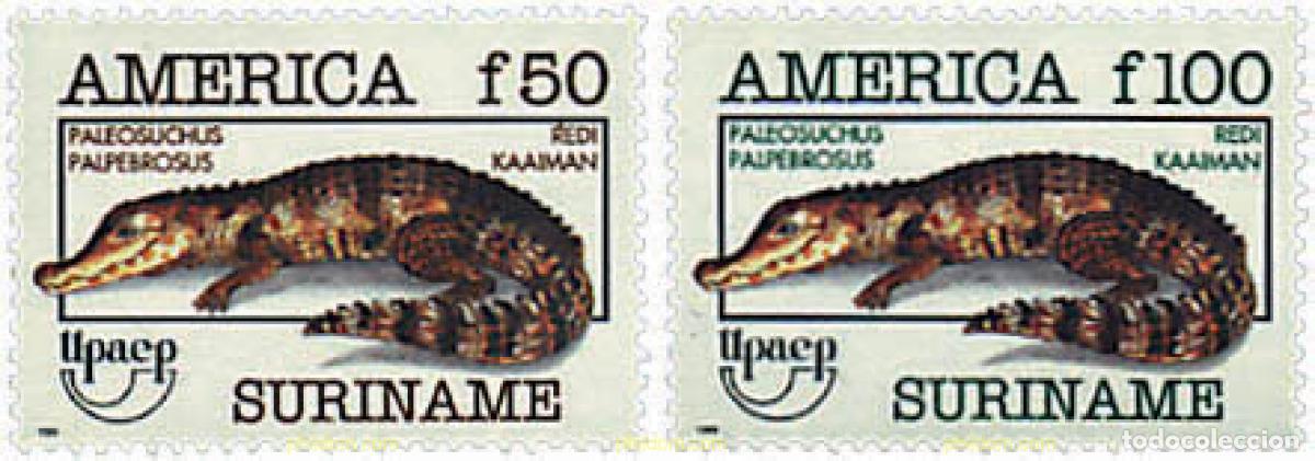 Sellos: 30829 MNH SURINAM 1993 AMERICA-UPAEP 1993 - FAUNA EN VIA DE EXTINCION