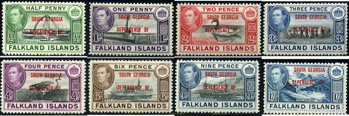 Sellos: 86957 HINGED FALKLAND. Georgia del sur 1944 MOTIVOS VARIOS