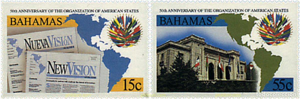 Sellos: 47520 MNH BAHAMAS 1998 50 ANIVERSARIO DE LA OEA (ORGANIZACION DE ESTADOS AMERICANOS)