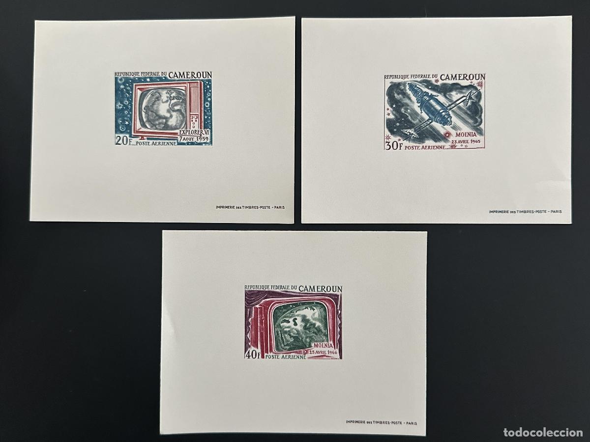 Sellos: Camer&uacute;n 1968 Mi. 533 - 535 sat&eacute;lite espacial para eventos de lujo Molnia Explorer