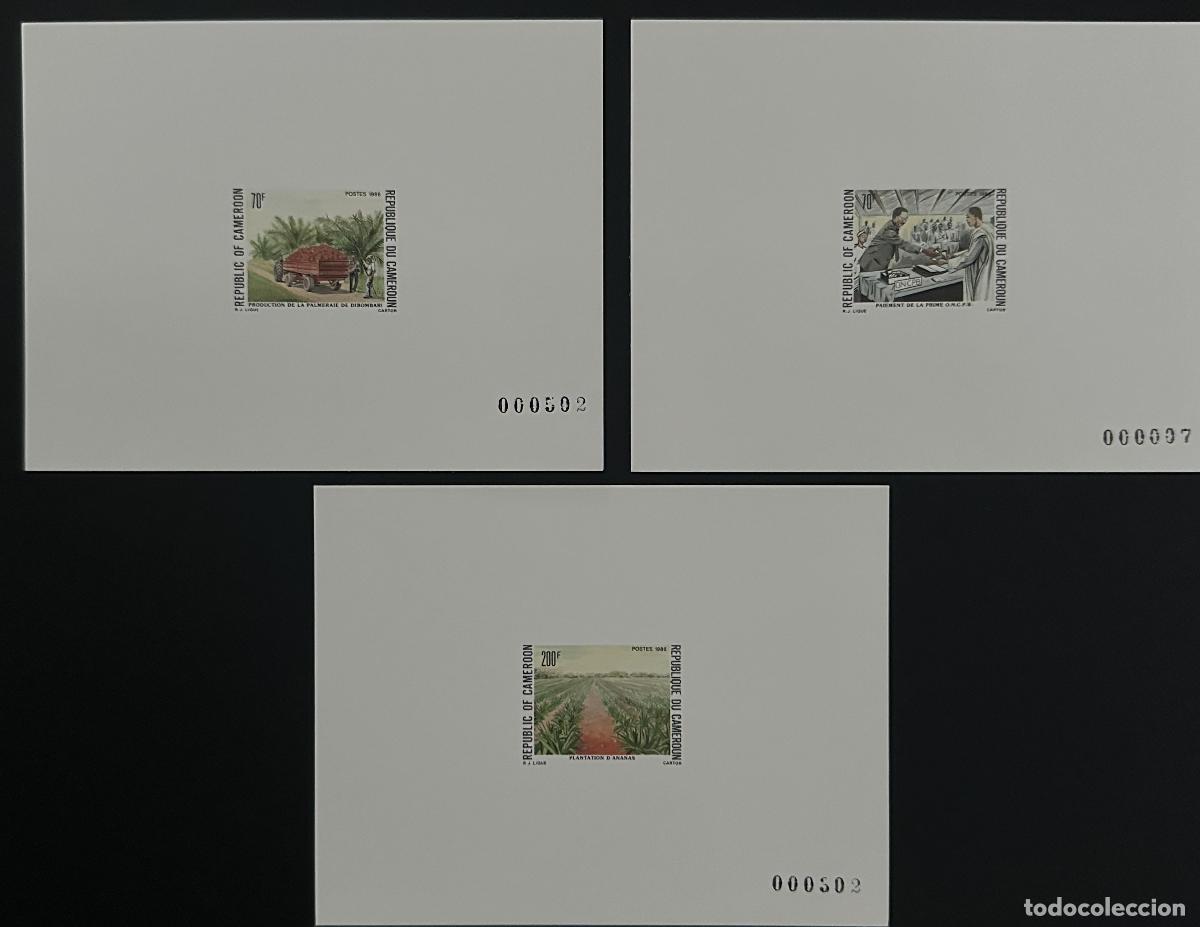 Sellos: Camer&uacute;n 1986 Mi. 1145 - 1147 a prueba de lujo palma pi&ntilde;a agricultura