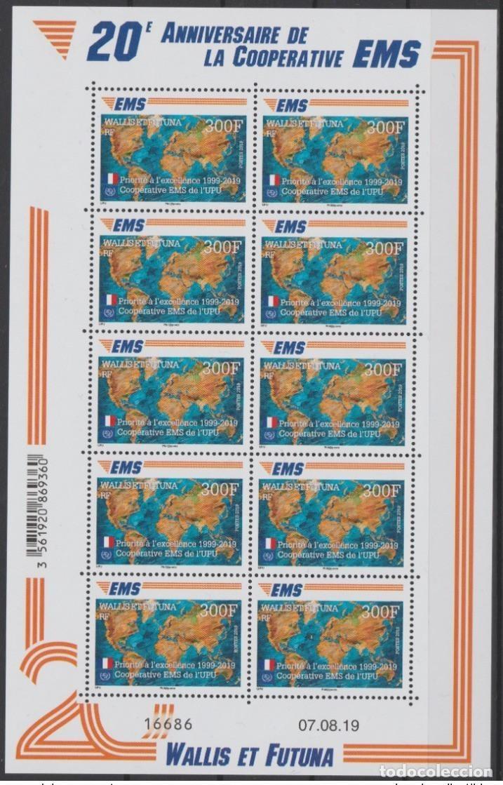 Sellos: Hoja de aniversario Wallis y Futuna 2019 YT 916 EMS 20 a&ntilde;os Edici&oacute;n conjunta