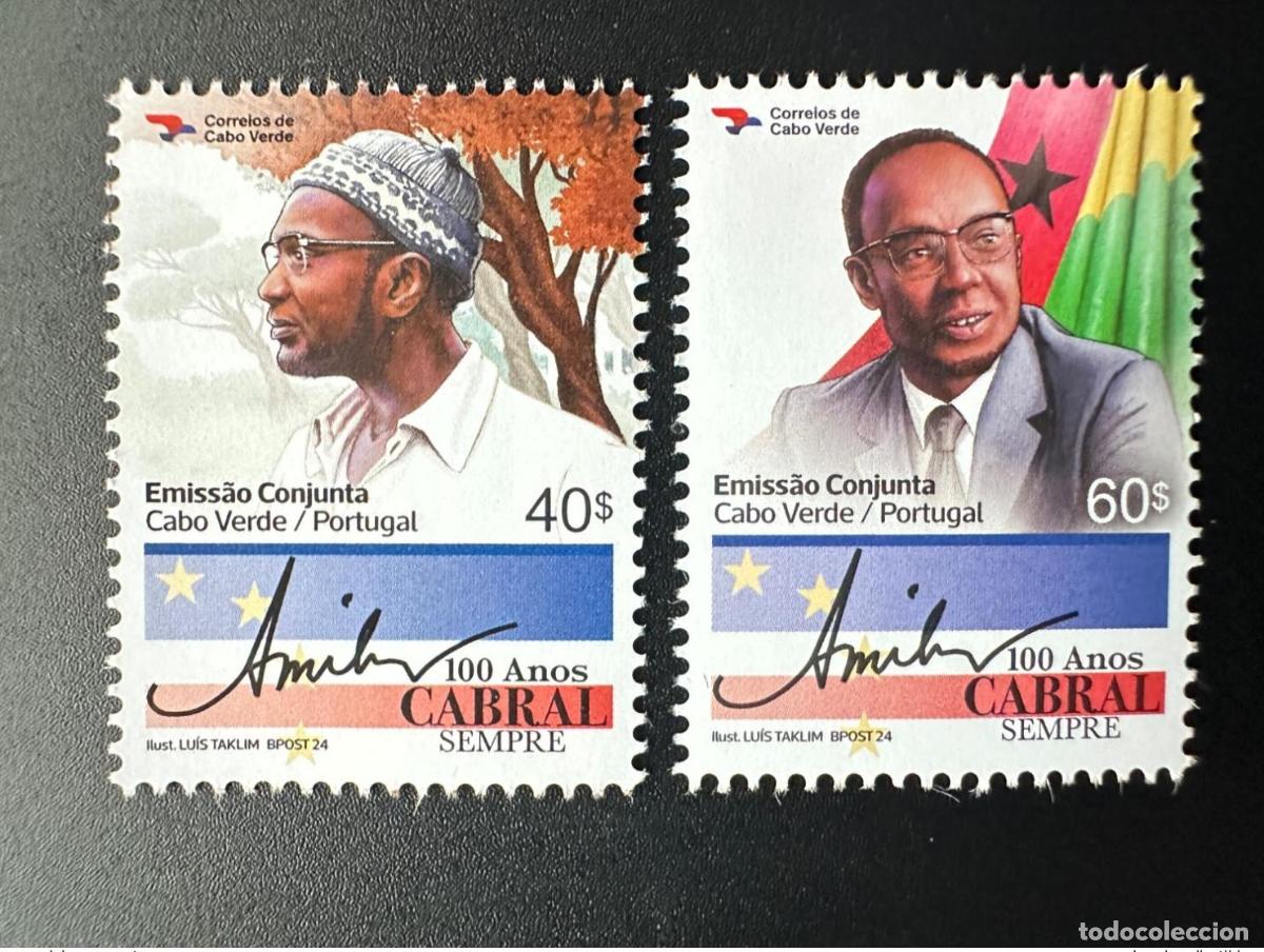 Sellos: Cabo Verde 2024 Mi.? Emisi&oacute;n conjunta: Amilcar Cabral bandera de Portugal