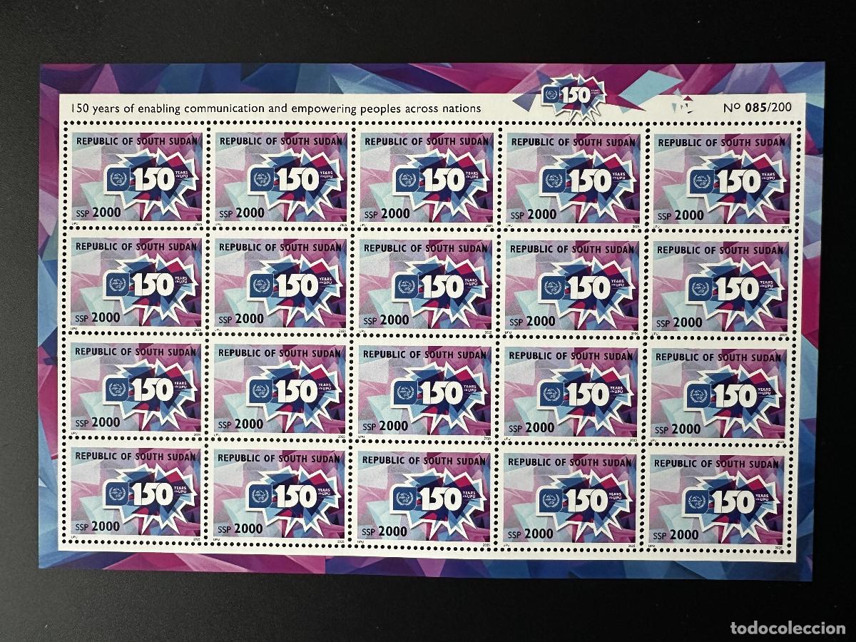 Sellos: Sud&aacute;n del Sur 2025 Mi.? 150 a&ntilde;os de junta directiva la Uni&oacute;n Postal UPU