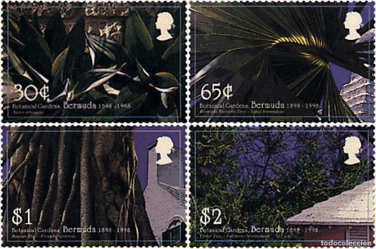 Sellos: 77432 MNH BERMUDAS 1998 CENTENARIO DE LOS JARDINES BOTANICOS
