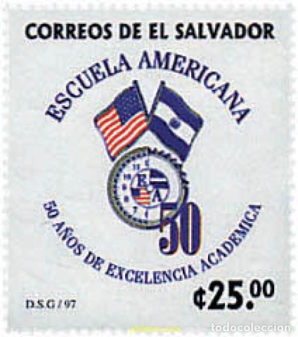 Sellos: 51299 MNH EL SALVADOR 1997 50 ANIVERSARIO DE LA ESCUELA AMERICANA