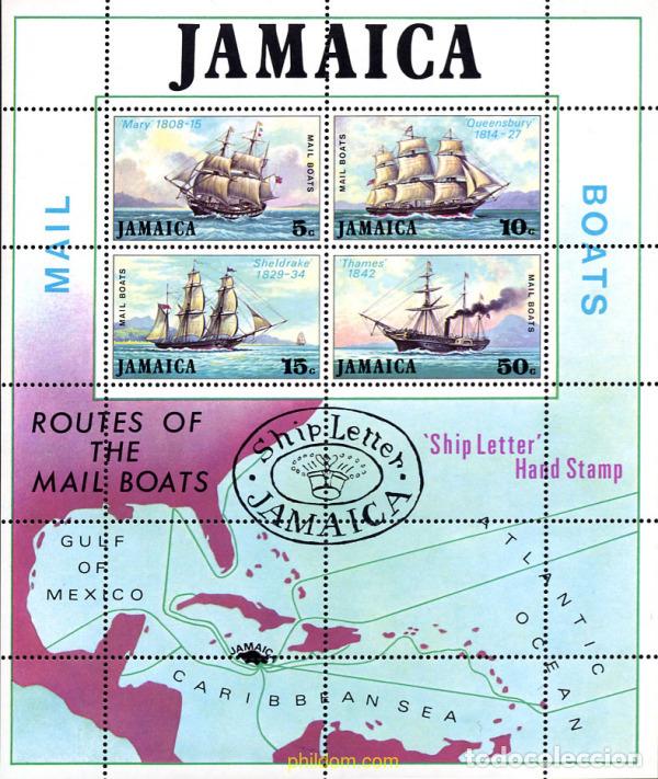 Sellos: 176228 MNH JAMAICA 1974 BARCOS POSTALES