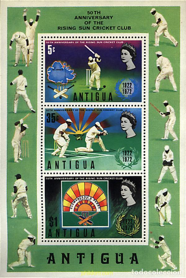 Sellos: 46664 MNH ANTIGUA 1972 50 ANIVERSARIO DEL CLUB DE CRICKET