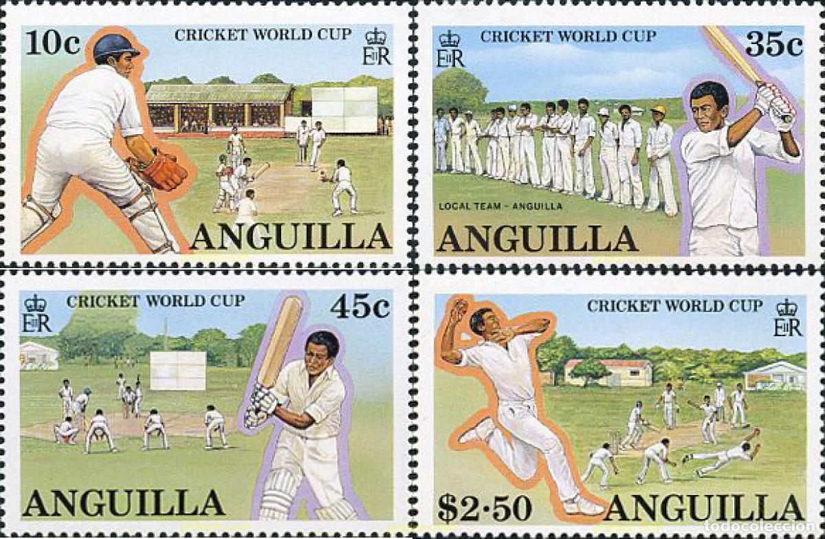 Sellos: 47152 MNH ANGUILLA 1987 COPA DEL MUNDO DE CRICKET