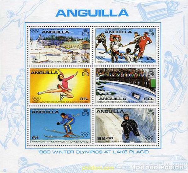Sellos: 70490 MNH ANGUILLA 1980 13 JUEGOS OLIMPICOS INVIERNO LAKE PLACID 1980
