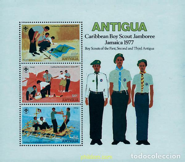 Sellos: 46680 MNH ANTIGUA 1977 JAMBOREE DEL CARIBE EN JAMAICA