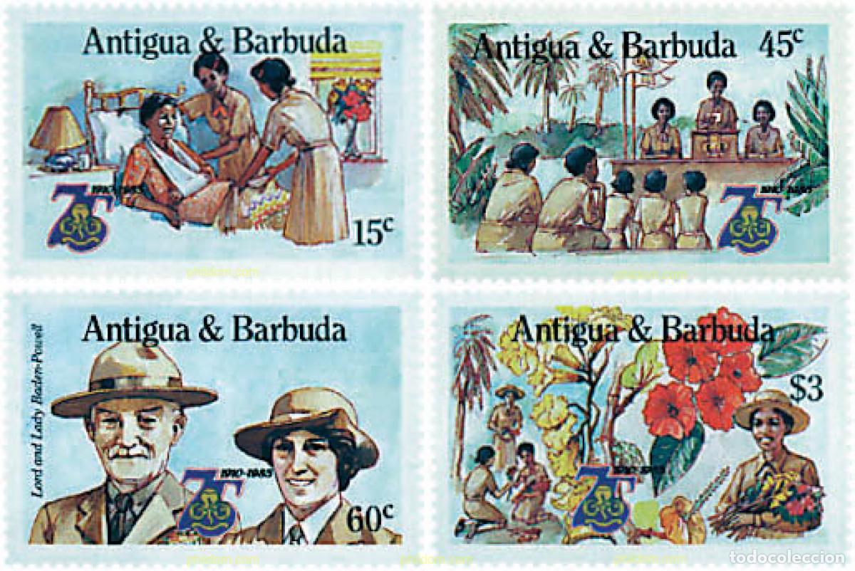 Sellos: 98327 MNH ANTIGUA Y BARBUDA 1985 75 ANIVERSARIO DEL ESCULTISMO FEMENINO
