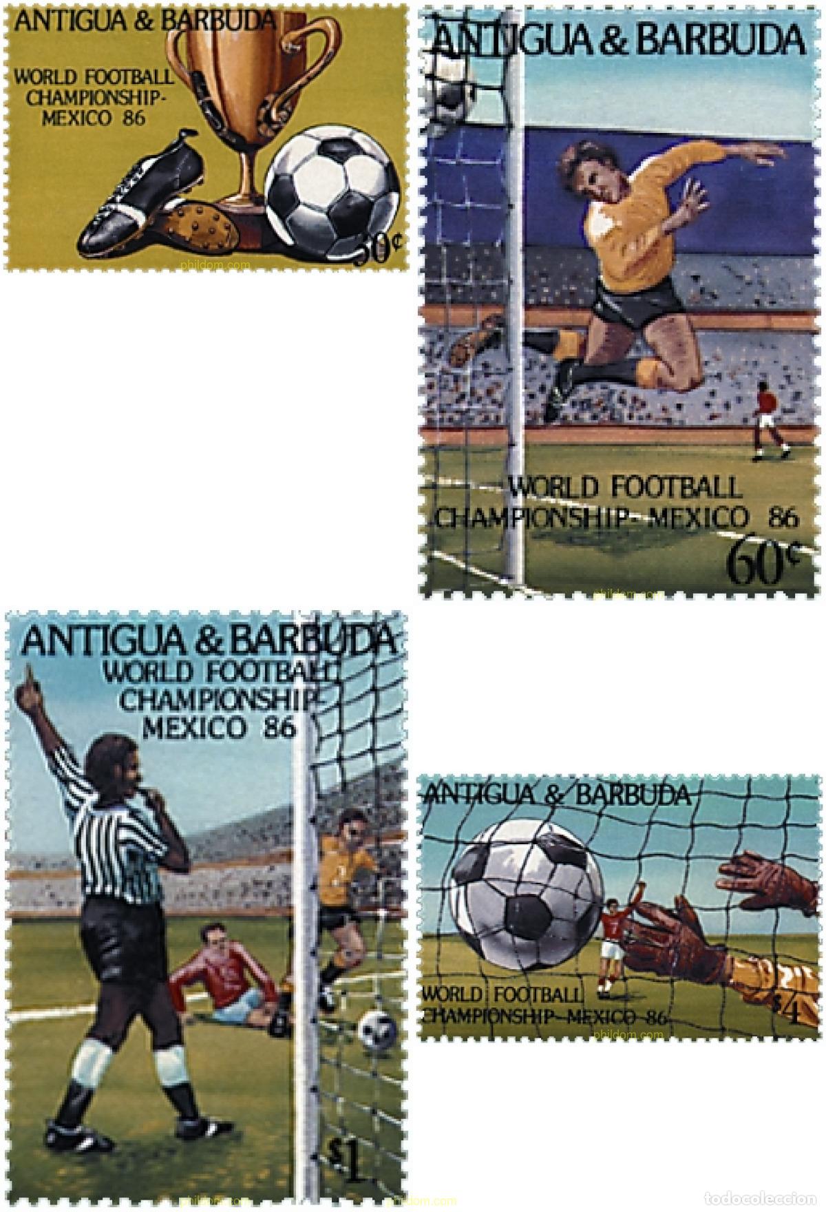 Sellos: 46776 MNH ANTIGUA Y BARBUDA 1986 COPA DEL MUNDO DE FUTBOL. MEXICO-86