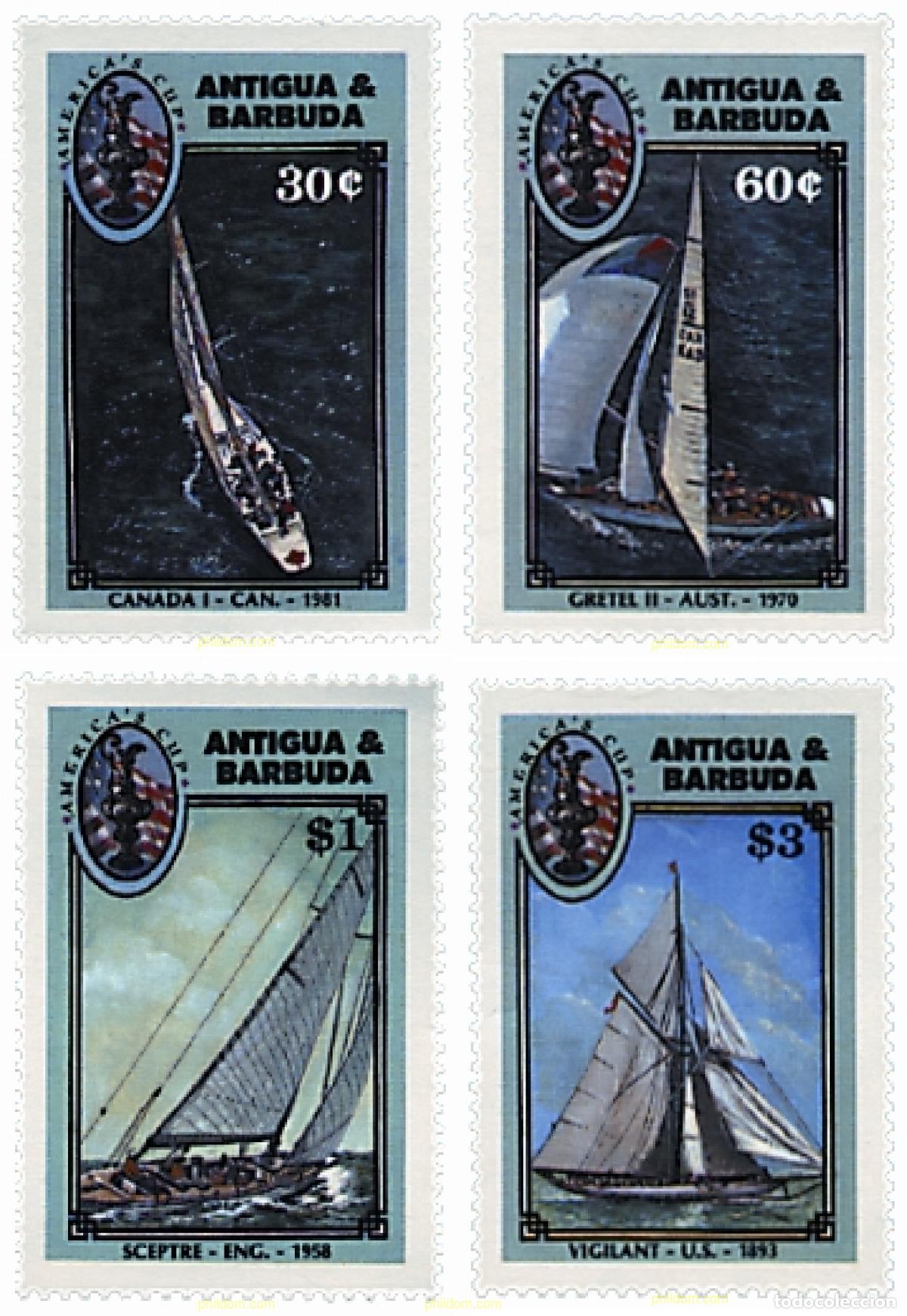 Sellos: 46792 MNH ANTIGUA Y BARBUDA 1987 COPA DE AMERICA