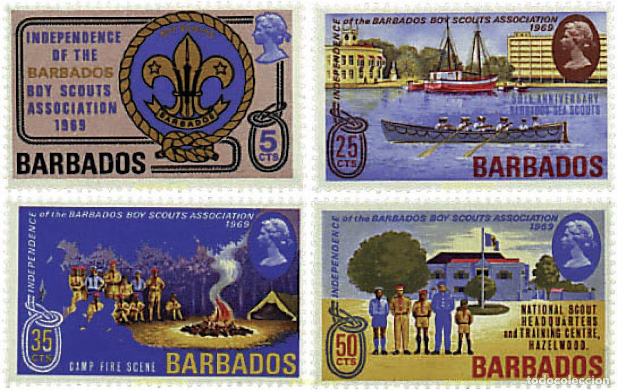 Sellos: 37960 MNH BARBADOS 1969 INDEPENDENCIA DEL ESCULTISMO EN BARBADOS