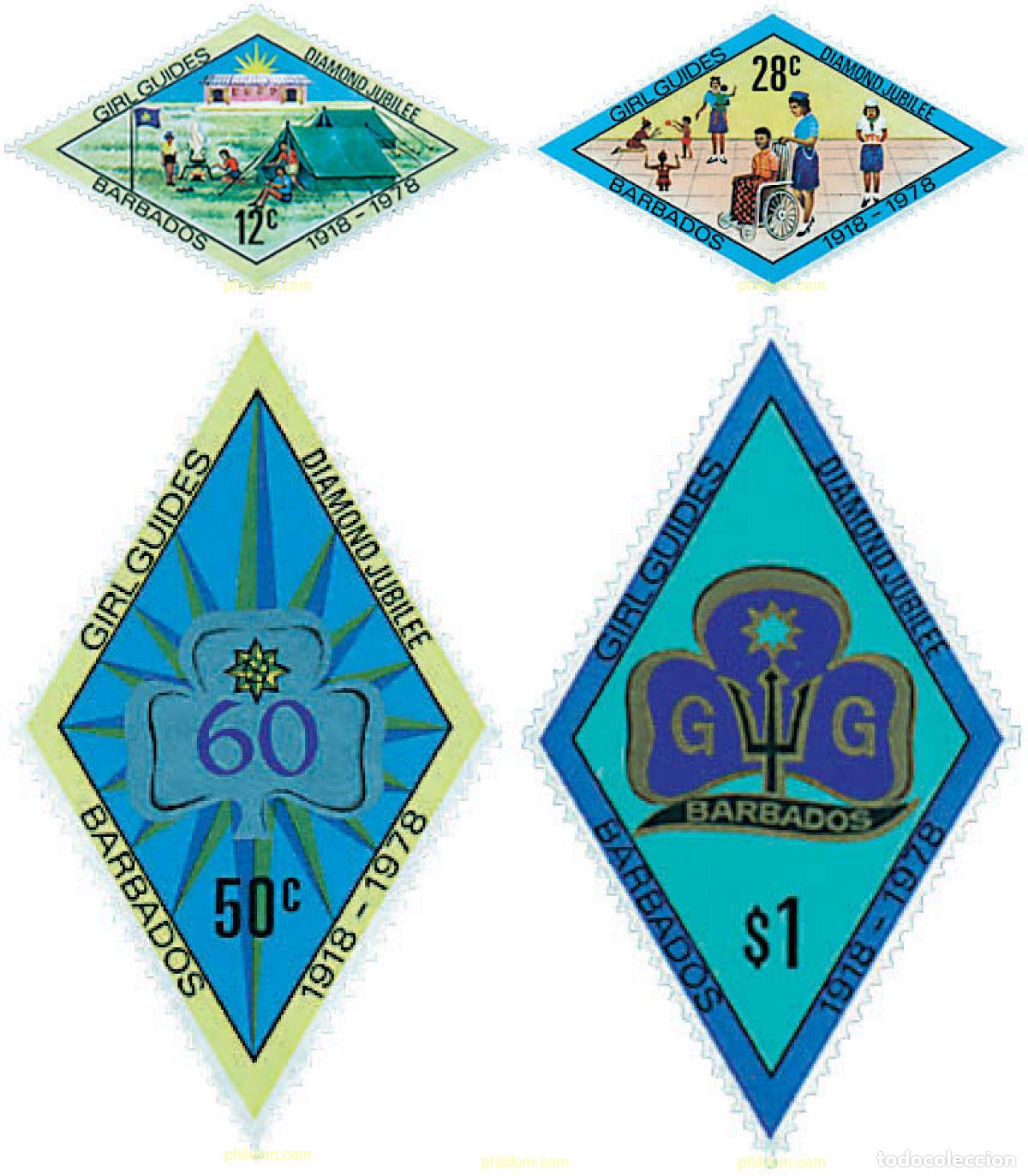 Sellos: 38636 MNH BARBADOS 1978 60 ANIVERSARIO DEL ESCULTISMO FEMENINO