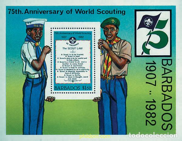 Sellos: 37963 MNH BARBADOS 1982 75 ANIVERSARIO DEL ESCULTISMO
