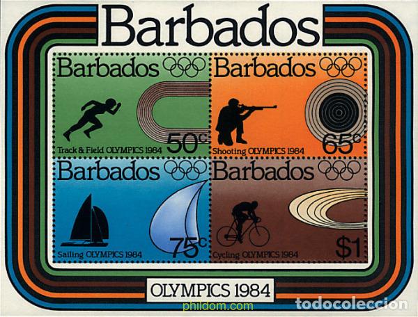 Sellos: 80896 MNH BARBADOS 1984 23 JUEGOS OLIMPICOS VERANO LOS ANGELES 1984