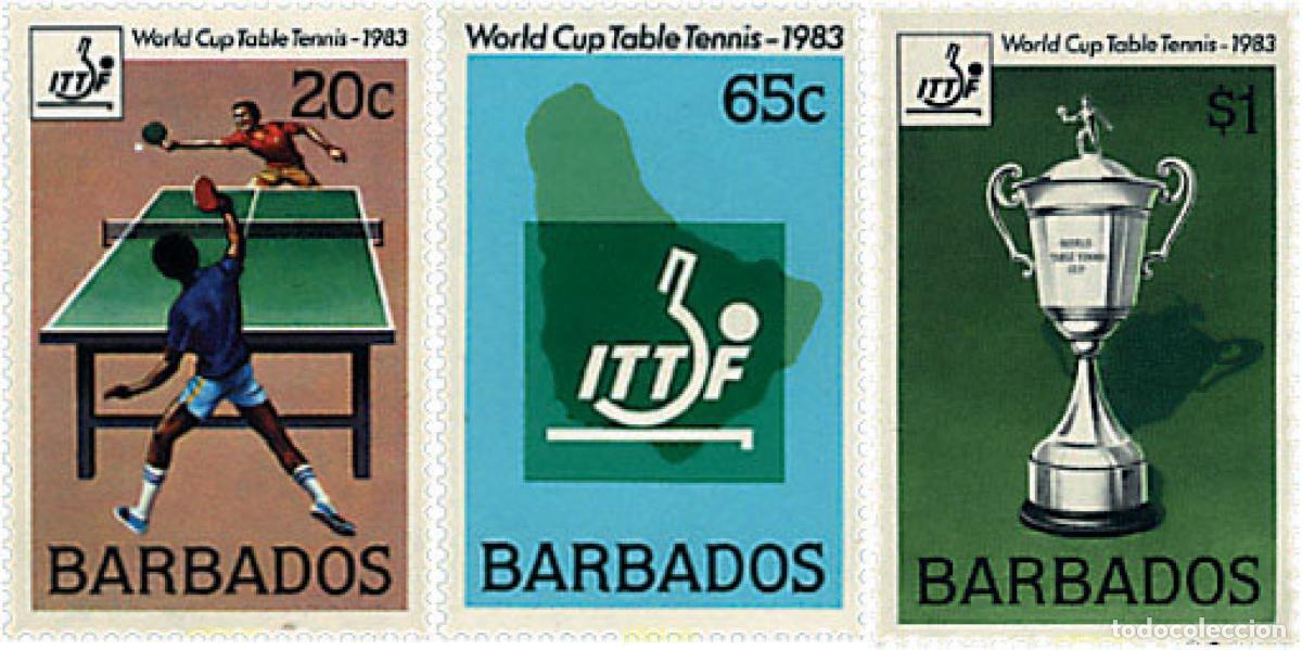 Sellos: 26726 MNH BARBADOS 1983 COPA DEL MUNDO DE TENIS DE MESA EN BARBADOS