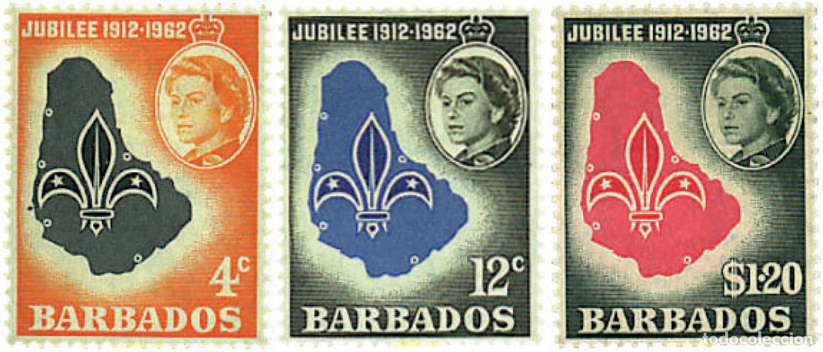 Sellos: 37958 MNH BARBADOS 1962 50 ANIVERSARIO DEL ESCULTISMO EN BARBADOS