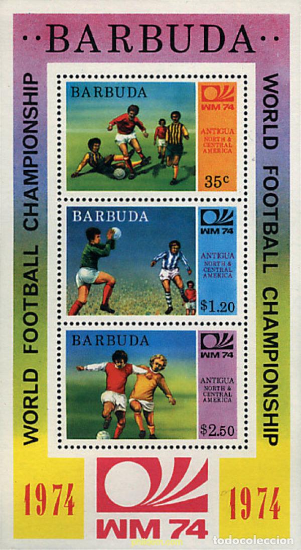 Sellos: 47068 MNH BARBUDA 1974 COPA DEL MUNDO DE FUTBOL. ALEMANIA-74