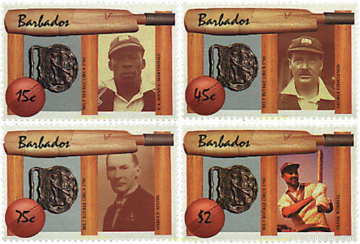 Sellos: 290213 MNH BARBADOS 1988 JUGADORES DE CRICKET