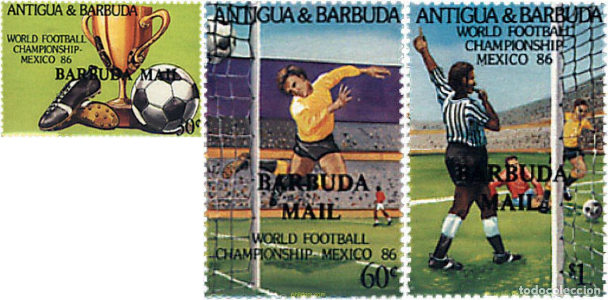 Sellos: 638352 MNH BARBUDA 1986 COPA DEL MUNDO DE FUTBOL. MEXICO-86