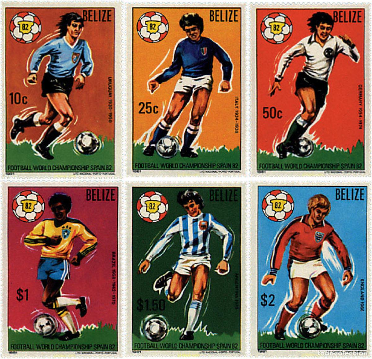 Sellos: 26731 MNH BELIZE 1981 COPA DEL MUNDO DE FUTBOL. ESPA&Ntilde;A-82