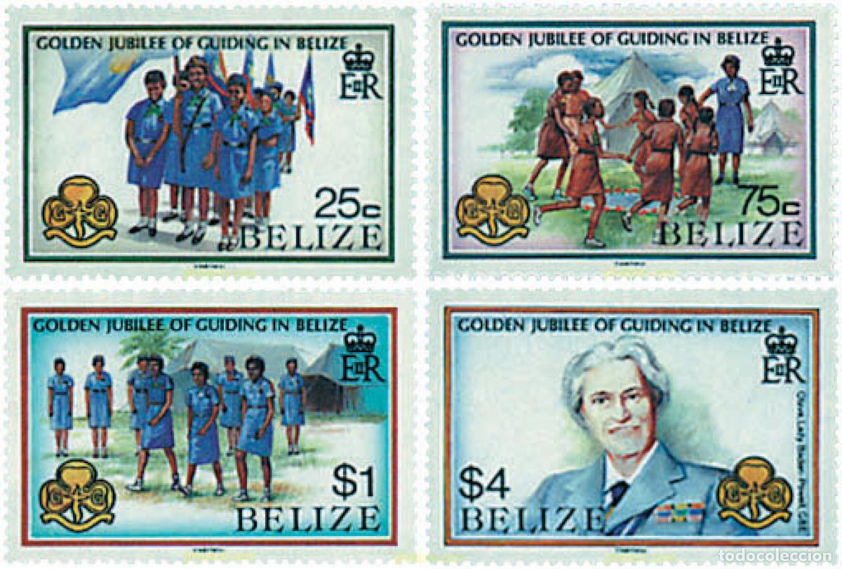 Sellos: 50311 MNH BELIZE 1987 50 ANIVERSARIO DEL ESCULTISMO FEMENINO EN BELIZE