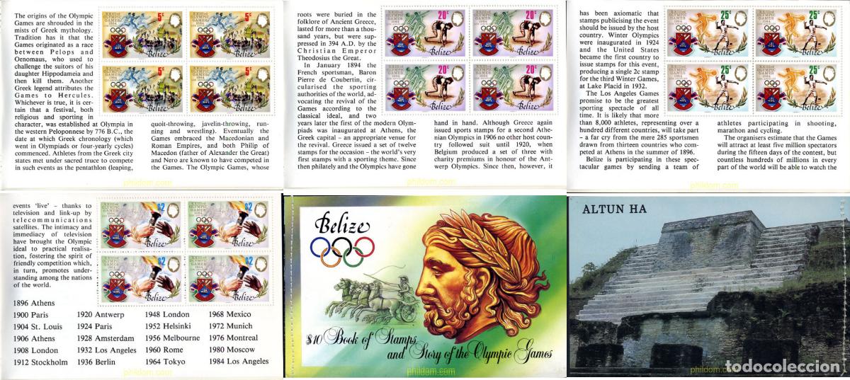 Sellos: 1834 MNH BELIZE 1984 23 JUEGOS OLIMPICOS VERANO LOS ANGELES 1984