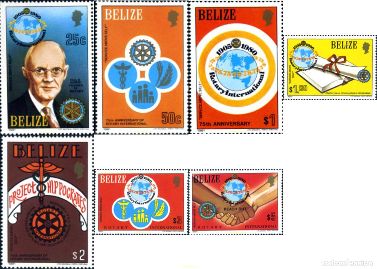 Sellos: 37979 MNH BELIZE 1981 75 ANIVERSARIO DEL CLUB ROTARIO INTERNACIONAL