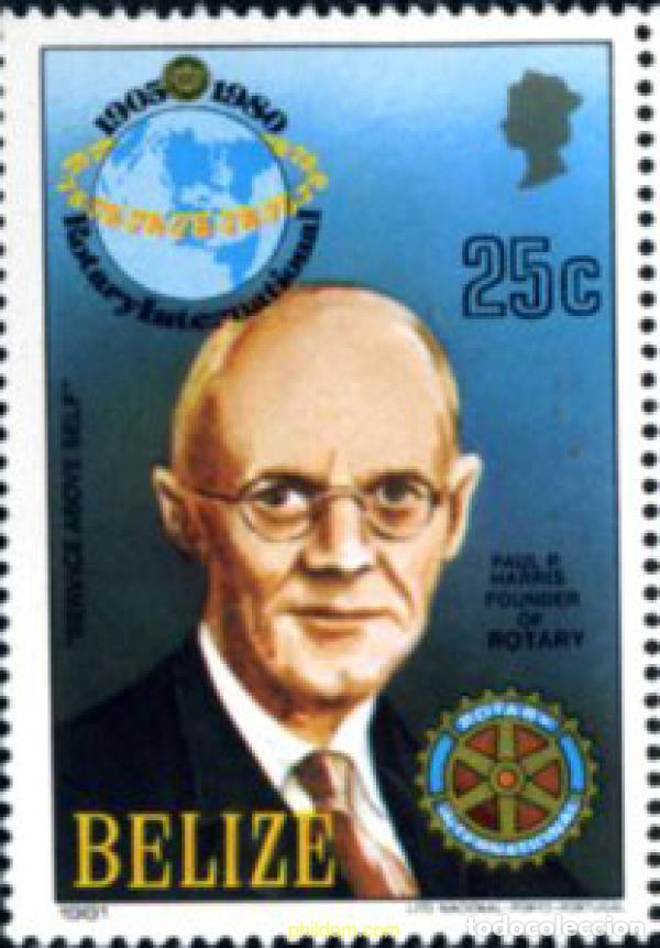 Sellos: 680934 MNH BELIZE 1981 75 ANIVERSARIO DEL CLUB ROTARIO INTERNACIONAL
