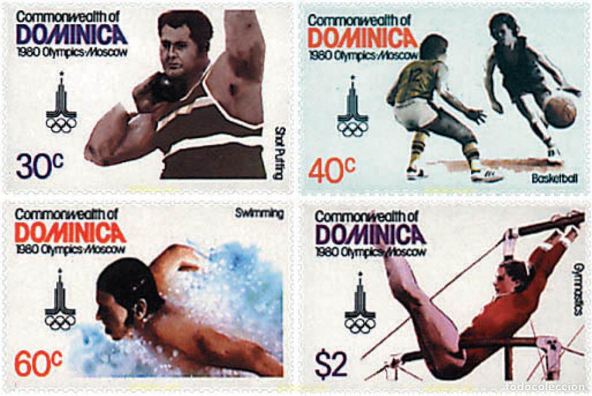 Sellos: 51940 MNH DOMINICA 1980 22 JUEGOS OLIMPICOS VERANO MOSCU 1980