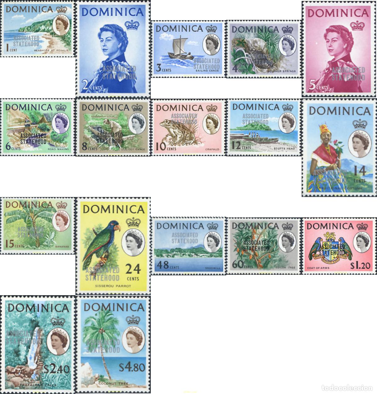 Sellos: 45162 MNH DOMINICA 1968 PROCLAMACION DE LA ASOCIACION CON GRAN BRETA&Ntilde;A