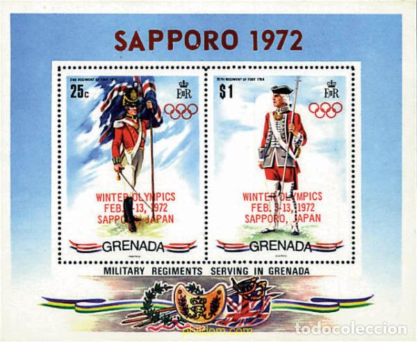 Sellos: 212502 MNH GRANADA 1972 11 JUEGOS OLIMPICOS DE INVIERNO SAPPORO 1972