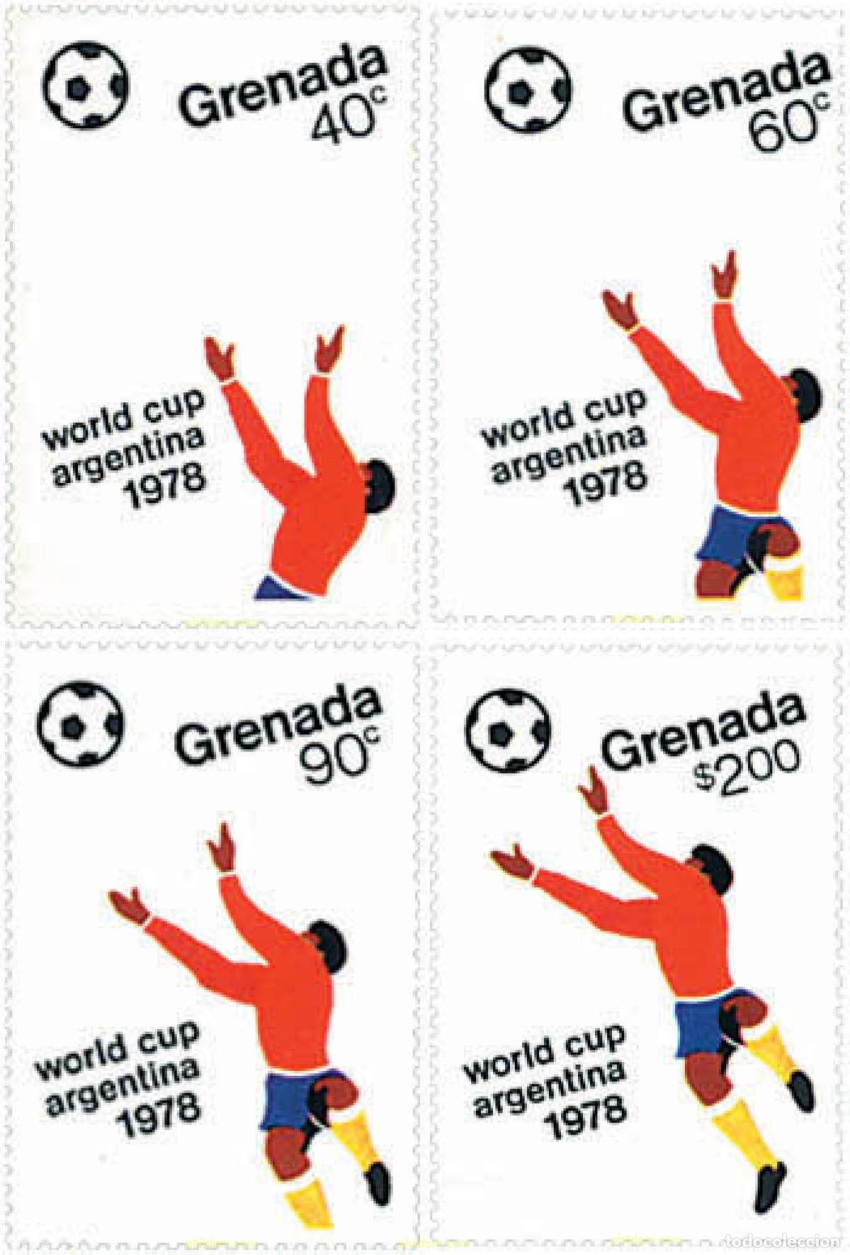 Sellos: 26884 MNH GRANADA 1978 COPA DEL MUNDO DE FUTBOL. ARGENTINA-78